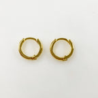 2mmx9mm 18K Gold Filled Small Snap Hoop Earrings Mini Gold Hoops (2pc)