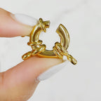 Gold Plated Fancy Spring Ring with Lever Spring Ring Chain Findings