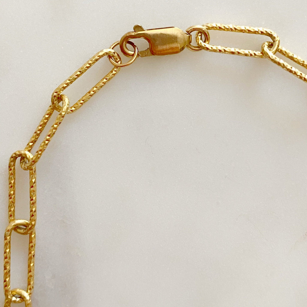 Sterling Silver or Vermeil Lena Link Shimmer Necklace