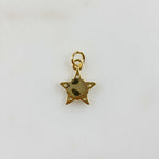 Gold Plated Small Star Celestial Opal Gold Charm Cubic Zirconia Lab