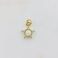 Gold Plated Small Star Celestial Opal Gold Charm Cubic Zirconia Lab
