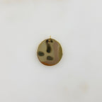 Gold Plated Sun Face Charm Coin Medallion Round Charm Sun Face