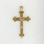 Sterling Silver or 14K Gold Filled Detailed Cross Charm Pendant Religious
