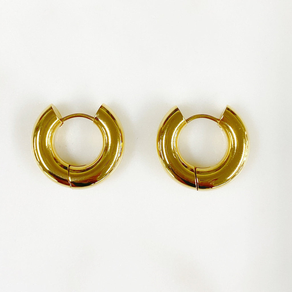 Gold Plated Extra Thick Mini Hoop Earrings Earring Sold As Pair (2pc)