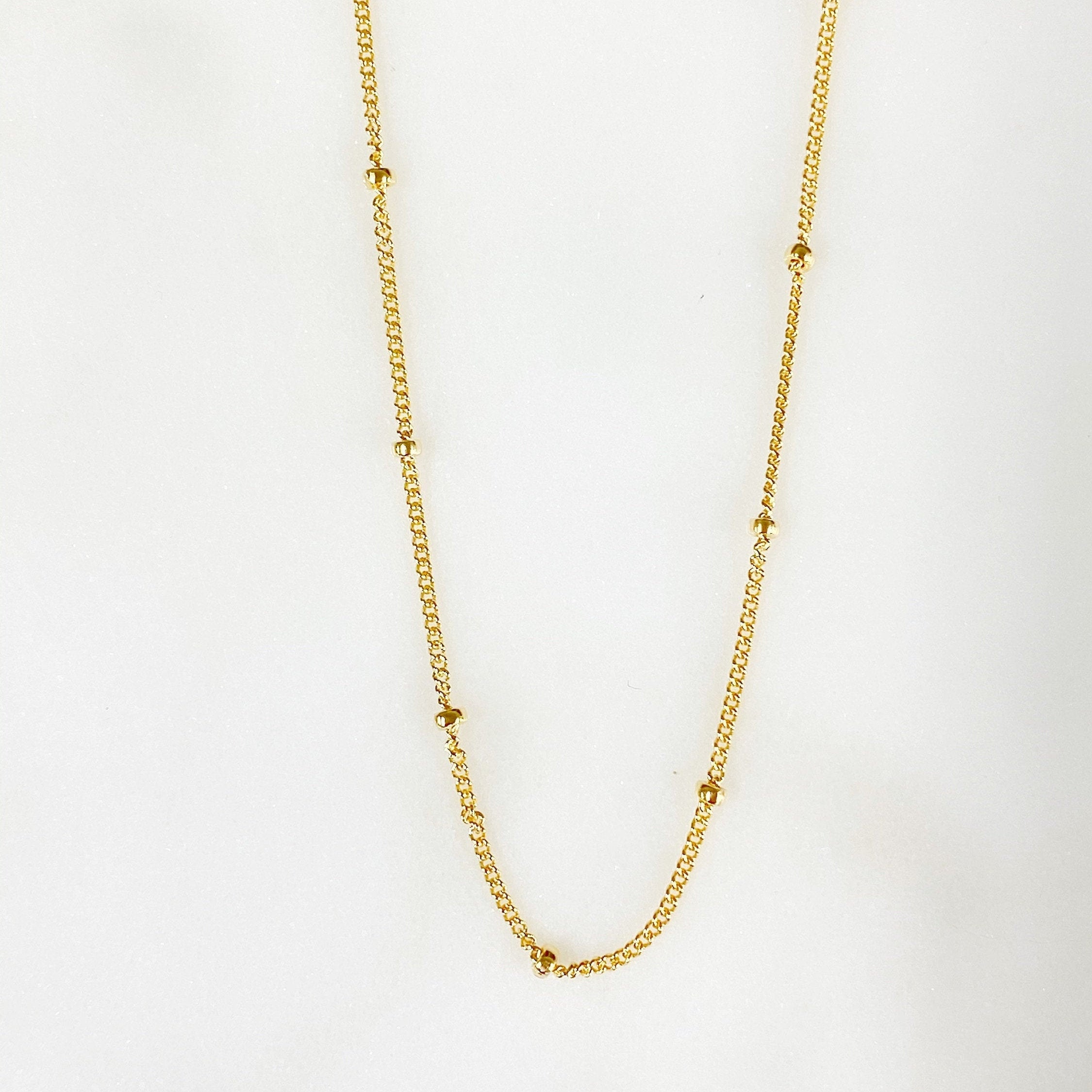 14K Gold Filled Ready to Wear Satellite Chain Necklace Thin Dainty