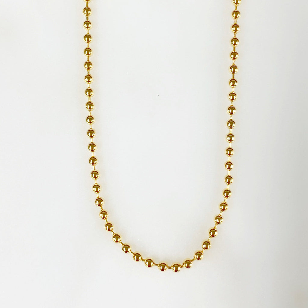 14K Gold Filled Ready to Wear 14K Filled Ball Chain Necklace 2mm Thick