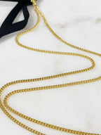 Gold Plated Face Mask Chain Dual Clasp Mask Holder Chain Face Mask