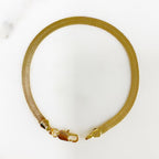 18K Gold Filled Ready to Wear 4mm Thick Herringbone Bracelet