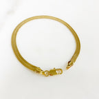 18K Gold Filled Ready to Wear 4mm Thick Herringbone Bracelet