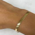 18K Gold Filled Ready to Wear 4mm Thick Herringbone Bracelet