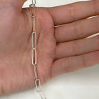 Sterling Silver 15mm x 4mm Thin Elongated Flat Drawn – Sold by the Foot