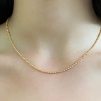 14K Gold Filled Ready to Wear 14K Filled Ball Chain Necklace 2mm Thick