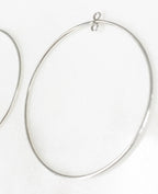 Sterling Silver Circle Round 40mm Chandelier Finding with Inside Ring (2pc)