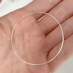Sterling Silver Beading Hoop Earring Wire 45mm Earring Wires Earring (2pc)