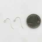 20mmx12mm Sterling Silver Ball End Earring Wire Fish Hook Wire (2pc)