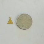 Base Metal Small Triangle Tag Stamping Tag Charm 9mm x 5mm Shiny (10pc)