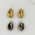 15mmx10mm Base Metal Gold or Satin Silver Tiger Cowrie Shell Ocean (2pc)