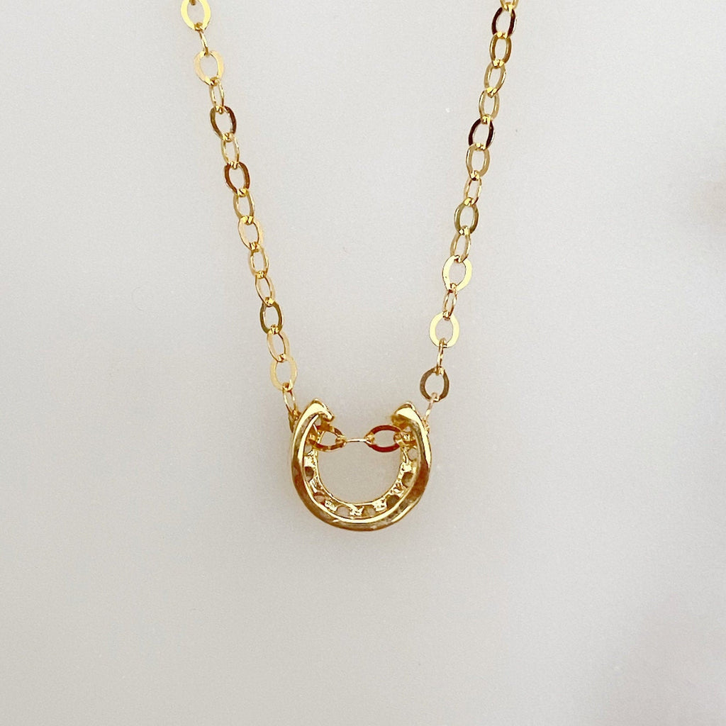 Gold Plated Lucky Horseshoe Necklace