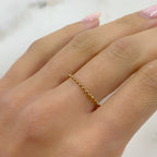 14K Gold Filled Ball Chain Ring Ready to Wear GF Stackable Ring