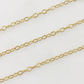 14K Gold Filled Oval Link Textured Chain – Sold by the Foot
