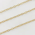 14K Gold Filled Oval Link Textured Chain – Sold by the Foot