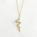Gold Plated Sparkly Snake Necklace