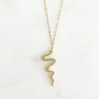 Gold Plated Sparkly Snake Necklace