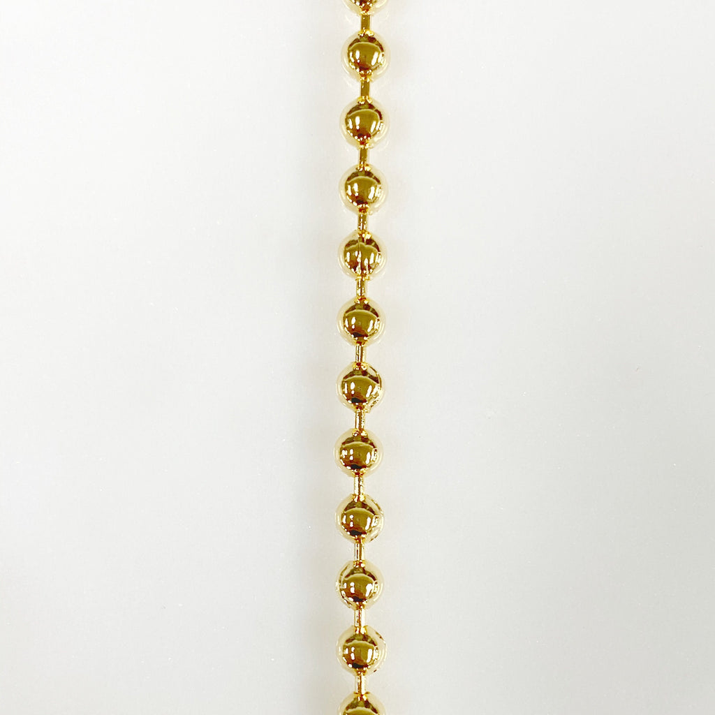 Gold Plated Ready to Wear 16K 3.2mm Ball Chain Necklace