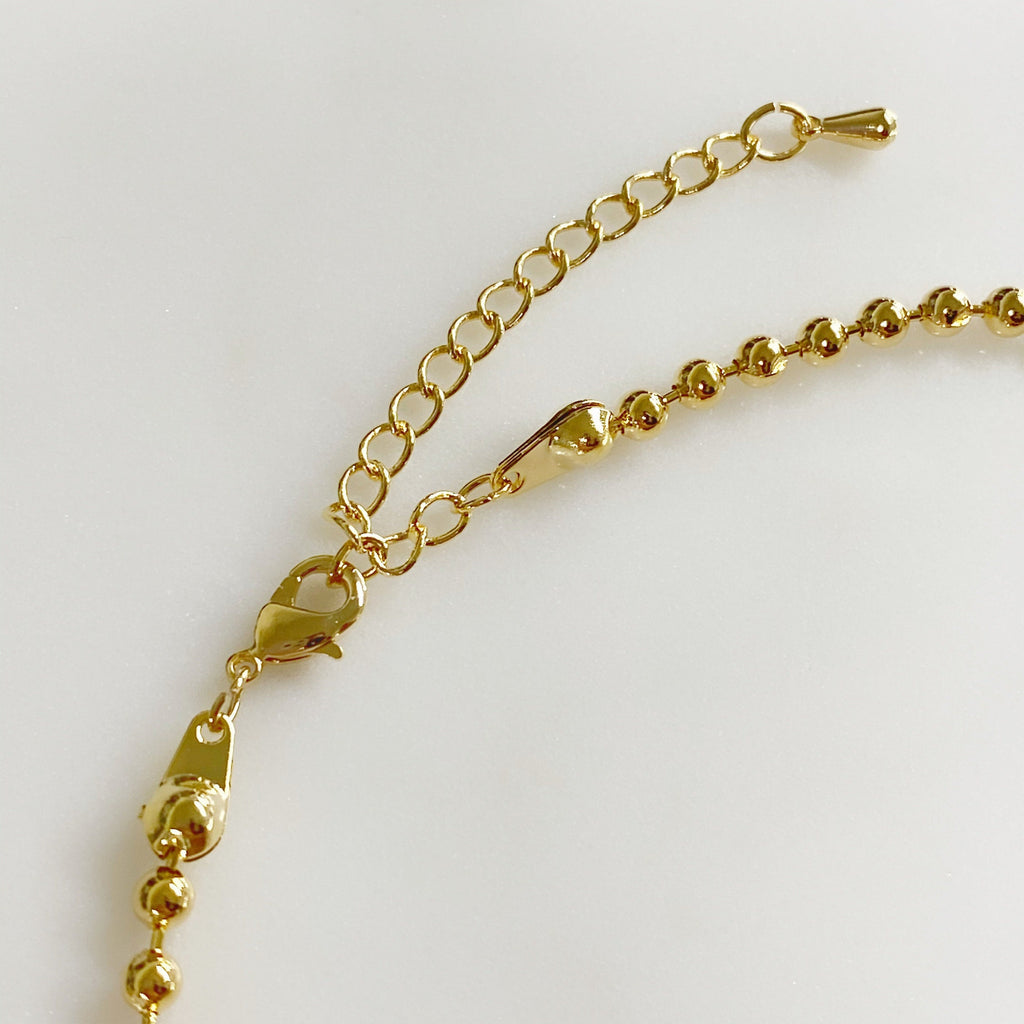 Gold Plated Ready to Wear 16K 3.2mm Ball Chain Necklace