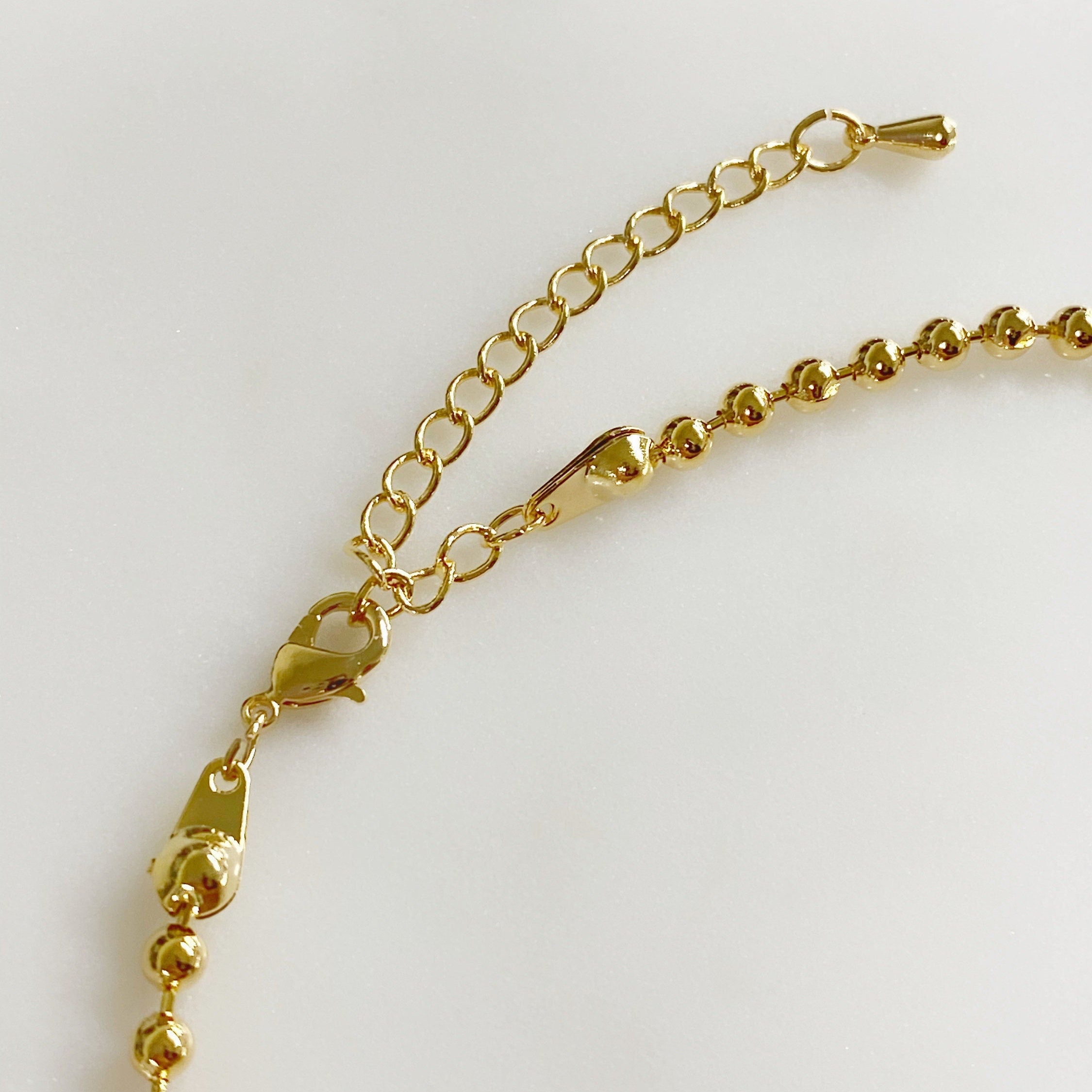 Gold Plated Ready to Wear 16K 3.2mm Ball Chain Necklace