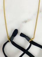 Gold Plated Face Mask Chain Dual Clasp Mask Holder Chain Face Mask