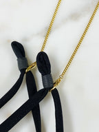 Gold Plated Face Mask Chain Dual Clasp Mask Holder Chain Face Mask