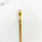 18K Gold Filled Ready to Wear 4mm Thick Herringbone Bracelet