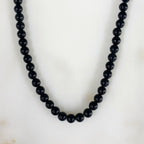 Shiny Black Onyx Natural Stone Beaded 15.5in Strand 4mm