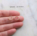 14K Gold Filled Small Endless Hoop Earrings 16mm 14mm 12mm 9mm Earring (2pc)