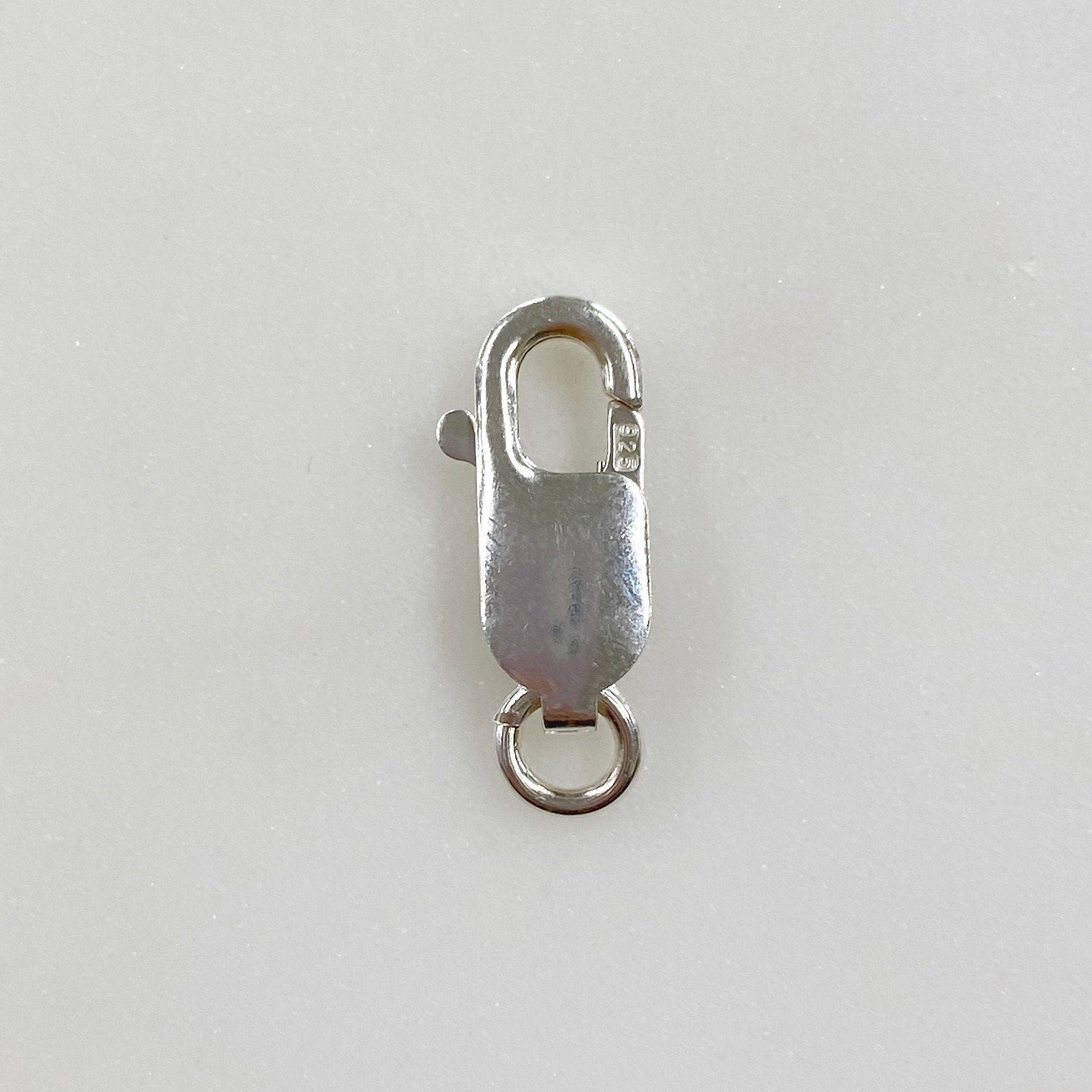 Sterling Silver Rectangle Lobster Clasp 20mm x 8 Mm Chain Findings