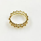 Gold Plated Adjustable Diagonal Chain Link Style Gold Ring