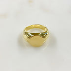 Gold Plated Thick Gold Vintage Style Ring Size 7 Statement Ring