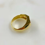Gold Plated Thick Gold Vintage Style Ring Size 7 Statement Ring