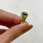 Gold Plated Thick Gold Vintage Style Ring Size 7 Statement Ring