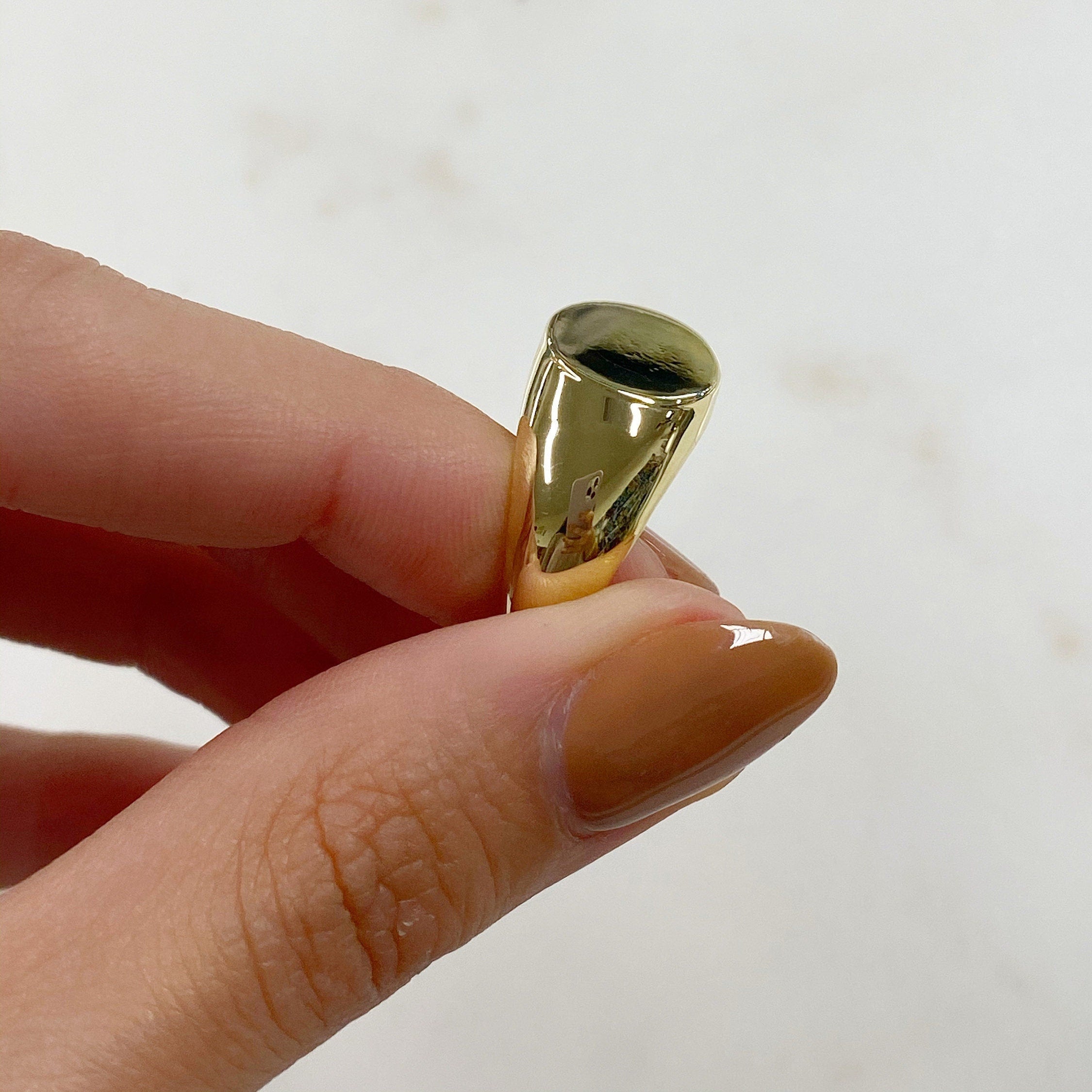 Gold Plated Thick Gold Vintage Style Ring Size 7 Statement Ring
