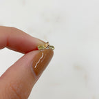 10mmx3mm Gold Plated Mini Gold Rimmed Enamel Star Charm Celestial 5 Point