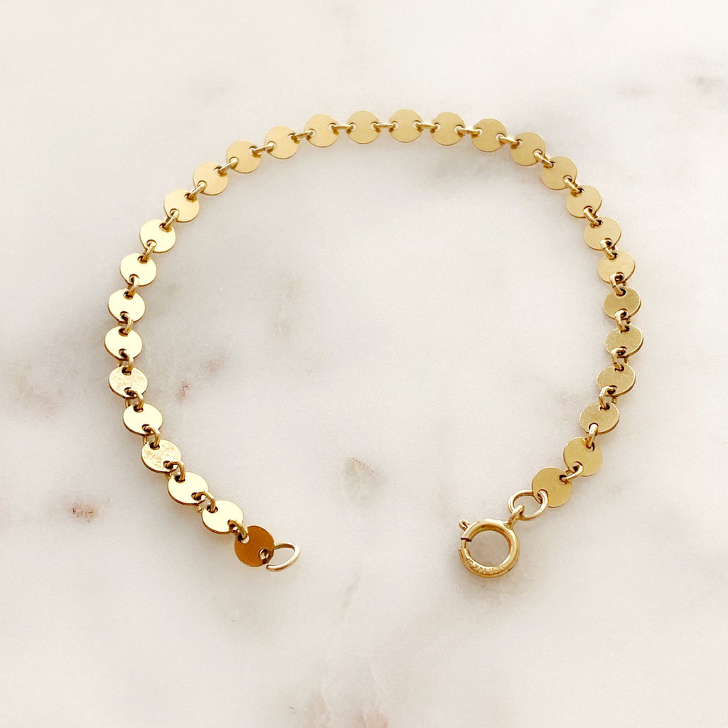14K Gold Filled Dani Disc Bracelet