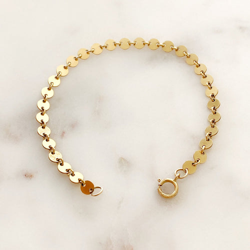 14K Gold Filled Dani Disc Bracelet