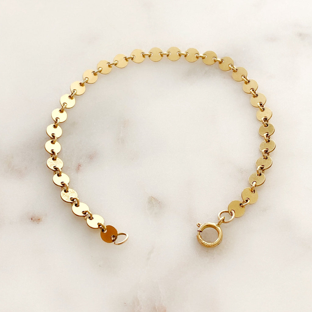 14K Gold Filled Dani Disc Bracelet – Gold
