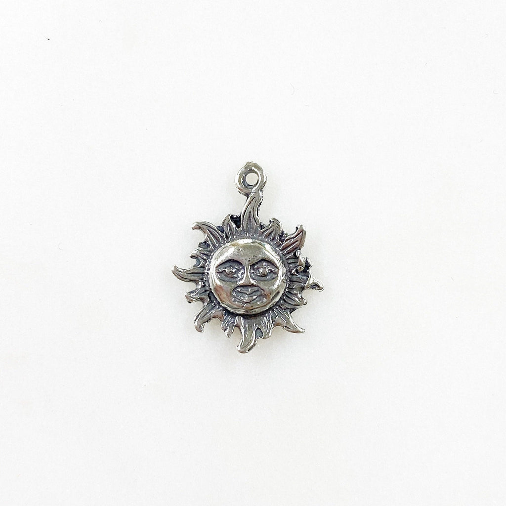 Sterling Silver Smiling Sun Sunshine Large Star Celestial Summer