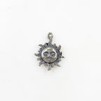 Sterling Silver Smiling Sun Sunshine Large Star Celestial Summer
