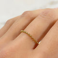 14K Gold Filled Ball Chain Ring Ready to Wear GF Stackable Ring