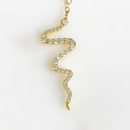Gold Plated Sparkly Snake Necklace
