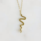 Gold Plated Sparkly Snake Necklace